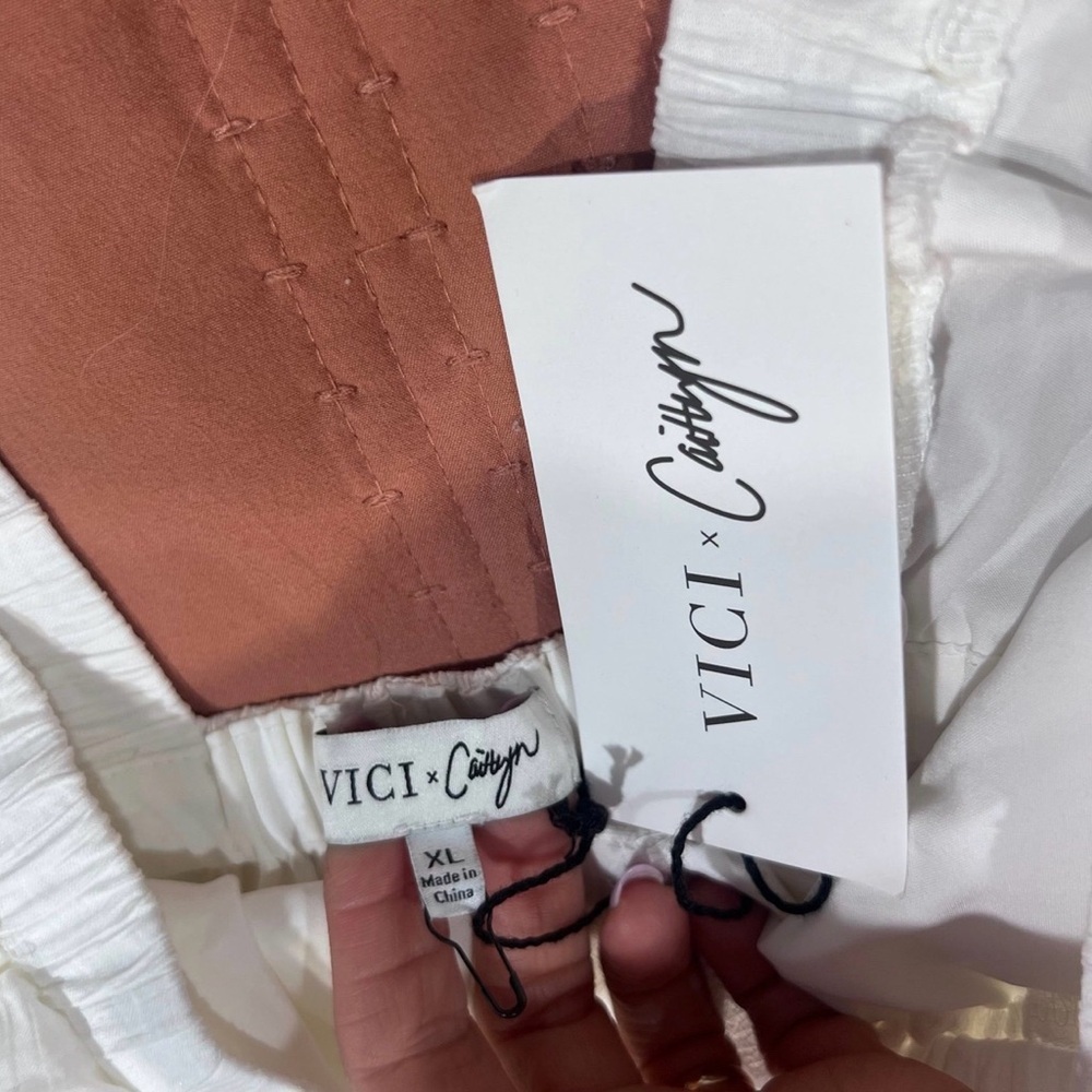 Vici White Flutter Sleeve Maxi Sundress XL - Picture 7 of 7